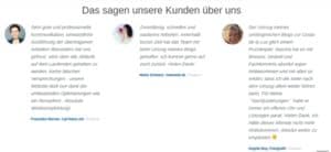 Kundenmeinungen helfen, eine Landing Page erfolgreicher zu machen