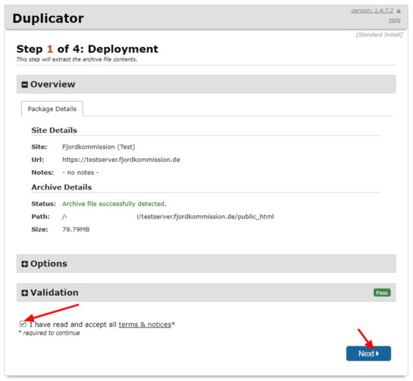 Domainumzug ohne Rankingverlust - Duplicator Migration Schritt 1